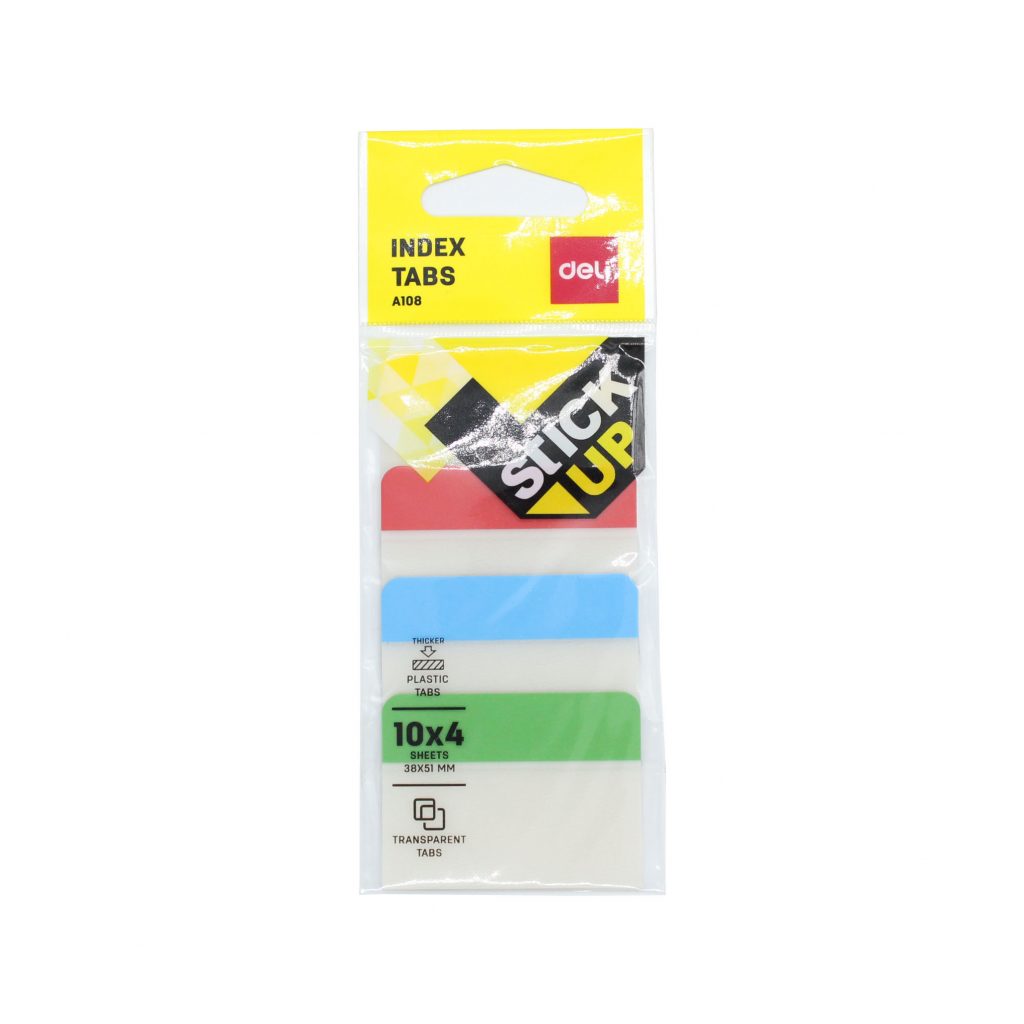 INDEX TABS 38x25 Pkt 4 ASST’D COLOURS | The Paper Co Of Australia